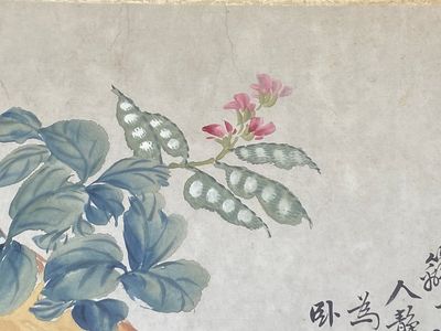 Chinese school: Zes werken met vogels, bloemen en fruit, inkt en kleur op papier, 19/20e eeuw — foto 31