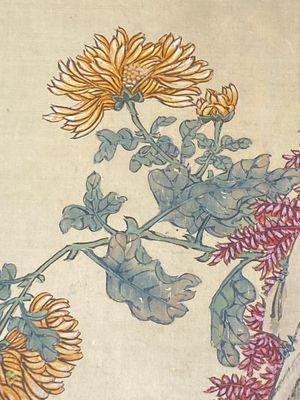 Chinese school: Zes werken met vogels, bloemen en fruit, inkt en kleur op papier, 19/20e eeuw — foto 39