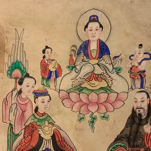 Chinese school: Zicht op het lentepaleis, 16/17e eeuw en 'Guanyin met dienaars', 19e eeuw — foto 17