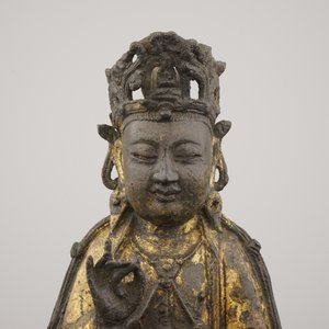 Chinese vergulde bronzen figuur van Guanyin, Ming-dynastie — foto 9