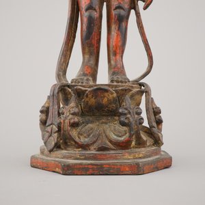 Chinese vergulde en gelakte bronzen figuur van boeddha als kind, Ming-dynastie — foto 6