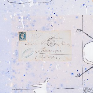 Christian Silvain (1950): 'Rencontres', gemengde techniek en collage op papier, multiple (41/50), gesigneerd en gedateerd 1992 — foto 3