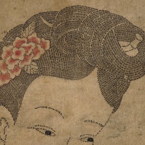 Chu (Zhu) Shang: Mei Shou Tu (Beauté, longévité et peinture), encre et couleur sur papier, datée 1773 — photo 8