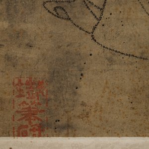 Chu (Zhu) Shang: Mei Shou Tu (Beauty, longevity and painting), ink and colour on paper, dated 1773 — photo 6