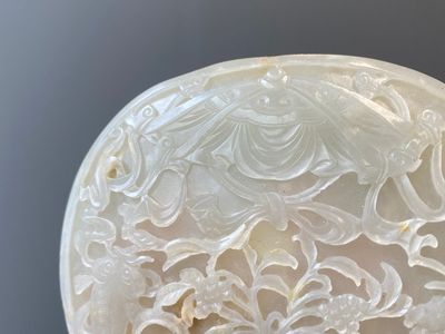 Cinq boucles de ceintures sculptées en jade blanc, Chine, Qing — photo 10