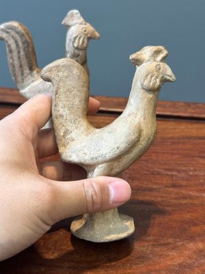 Cinq figures variés d'animal en poterie gris, Chine, Han — photo 13