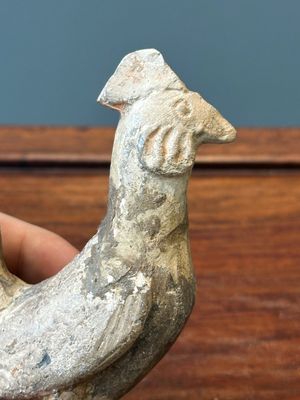 Cinq figures variés d'animal en poterie gris, Chine, Han — photo 17