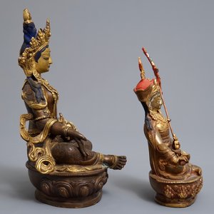 Cinq modèles de Bouddha en bronze doré, Sino-Tibet, 19/20ème — photo 19
