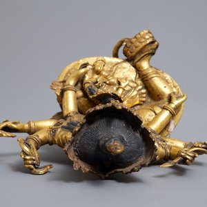 Cinq modèles de Bouddha en bronze doré, Sino-Tibet, 19/20ème — photo 14