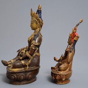 Cinq modèles de Bouddha en bronze doré, Sino-Tibet, 19/20ème — photo 21
