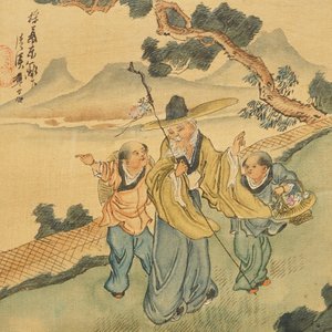 Cinq peintures sur textile, Chine, 19/20ème — photo 7