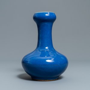 Cinq pièces en porcelaine de Chine bleu monochrome, 19/20ème — photo 6