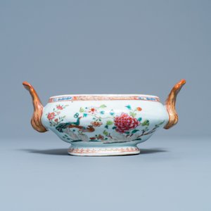 Cinq pièces en porcelaine de Chine famille rose à décor de deux paons, Qianlong — photo 8
