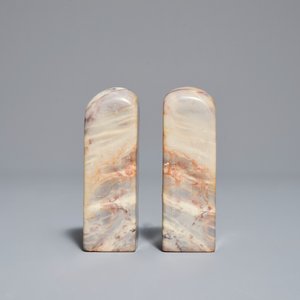 Cinq sceaux en pierre de savon et bois, Chine, 19/20ème — photo 8
