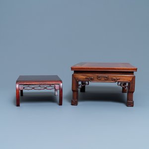 Cinq socles en bois sculpté, Chine, 19/20ème — photo 3
