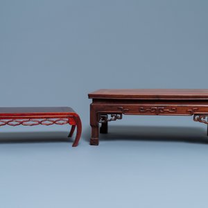 Cinq socles en bois sculpté, Chine, 19/20ème — photo 4