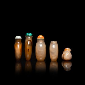 Cinq tabatières en agate, Chine, 19ème — photo 5