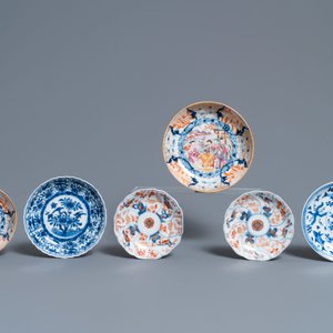 Cinq tasses et soucoupes et une coupe en porcelaine de Chine, Kangxi/Qianlong — photo 2