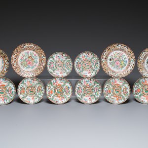 Collection de 28 pièces en porcelaine de Chine famille rose de Canton, 19ème — photo 5