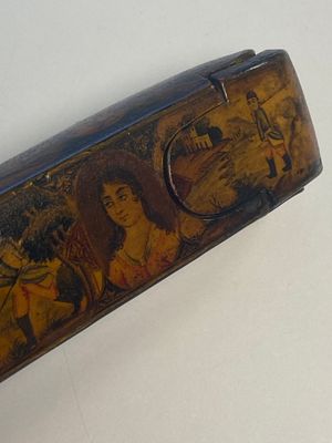 Collection de huit plumiers ou qalamdans en papier mâché laqué, art qajar, la Perse, 19ème — photo 14