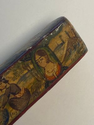 Collection de huit plumiers ou qalamdans en papier mâché laqué, art qajar, la Perse, 19ème — photo 49