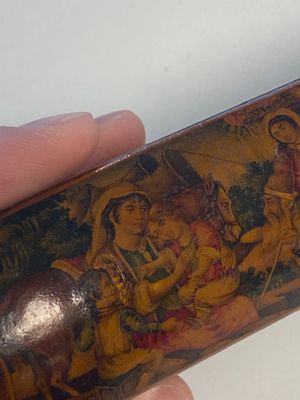 Collection de huit plumiers ou qalamdans en papier mâché laqué, art qajar, la Perse, 19ème — photo 57