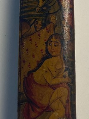 Collection de huit plumiers ou qalamdans en papier mâché laqué, art qajar, la Perse, 19ème — photo 78