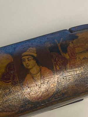 Collection de huit plumiers ou qalamdans en papier mâché laqué, art qajar, la Perse, 19ème — photo 10