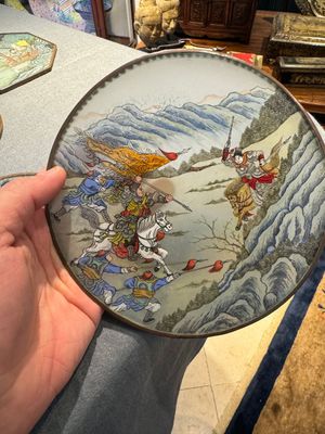 Collection de neuf peintures sur verre inversé montées en pendentifs, Chine, 19ème — photo 9