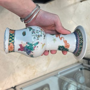 Collection variée de 15 pièces en porcelaine de Chine qianjiang cai, famille rose et verte, 19/20ème — photo 5