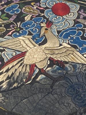 Collection variée de panneaux en soie brodée, un couvre-éventail et des badges de rang, 19ème — photo 32
