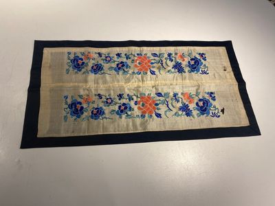 Collection variée de panneaux en soie brodée, un couvre-éventail et des badges de rang, 19ème — photo 37