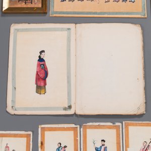 Collection variée de peintures sur papier de riz à décor des personnages, Chine, Canton, 19ème — photo 3