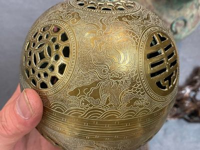 Collection variée en bois, bronze et cuivre, Chine et Tibet, 19/20ème — photo 13