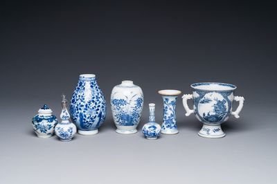 Collection variée en porcelaine de Chine en bleu et blanc, Kangxi/Qianlong