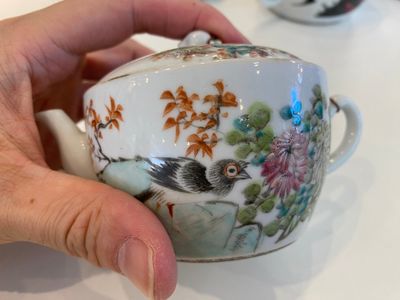 Collection variée en porcelaine de Chine famille rose et qianjiang cai, 19/20ème — photo 11
