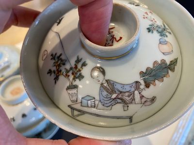 Collection variée en porcelaine de Chine famille rose et qianjiang cai, 19/20ème — photo 17