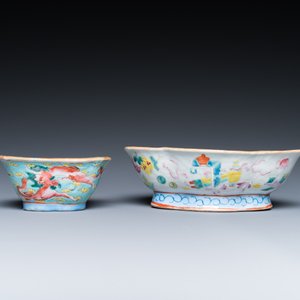 Collection variée en porcelaine de Chine famille rose et qianjiang cai, 19/20ème — photo 14