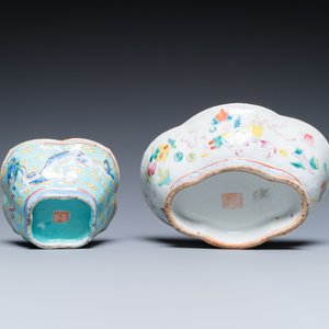 Collection variée en porcelaine de Chine famille rose et qianjiang cai, 19/20ème — photo 19