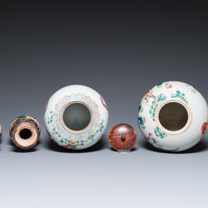 Collection variée en porcelaine de Chine famille rose et qianjiang cai, 19/20ème — photo 10