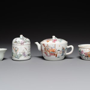 Collection variée en porcelaine de Chine famille rose et qianjiang cai, 19/20ème — photo 7