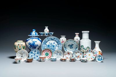 Collection variée en porcelaine de Chine, Kangxi et postérieurs