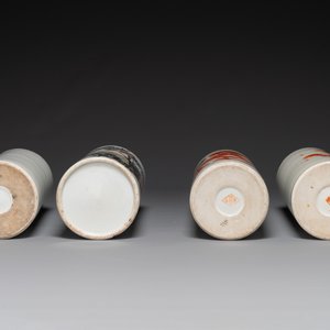 Collection variée en porcelaine de Chine qianjiang cai et à décor en rouge de fer, signée Liu Shuntai 劉順太, 19/20ème — photo 4