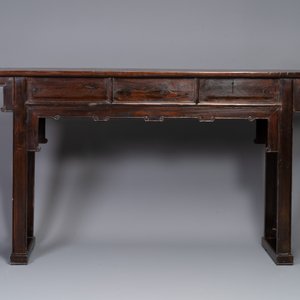 Console en bois à trois tiroirs, Chine, 19/20ème — photo 4