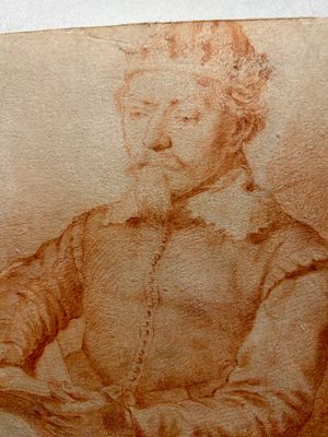 Cornelis Visscher II (1628-1658, attr. à): 'Portrait d'un roi', sanguine sur papier — photo 17