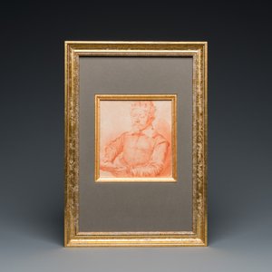 Cornelis Visscher II (1628-1658, toegeschr. aan): 'Portret van een koning', sanguine op papier — foto 2