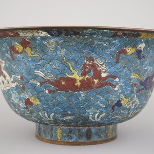 Coupe chinoise cloisonnée "Horses of Mu Wang", dynastie Ming — photo 9