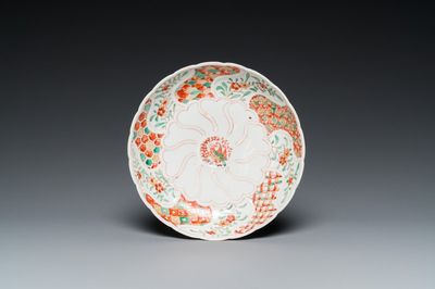 Coupe en porcelaine de Chine wucai de type ko-sometsuke pour le marché japonais, époque Transition