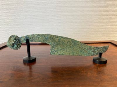 Couteau en bronze au pommeau zoomorphe, Chine, Période des Royaumes Combattants — photo 3