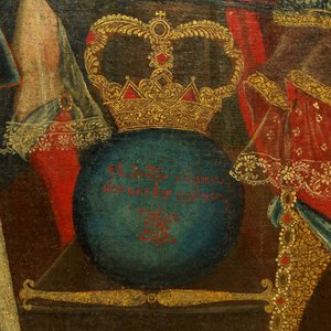 Cusco School, Peru: Emperor Charles II in defense of the Eucharist, oil on canvas, 17th C. — 照片 6